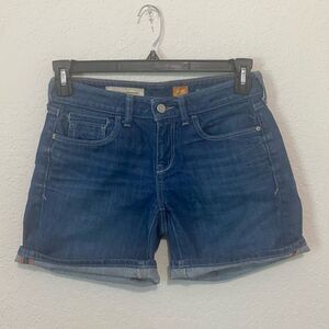 Antropologie Pilcro Denim Mid Rise Jean Blue Shorts Size 29”